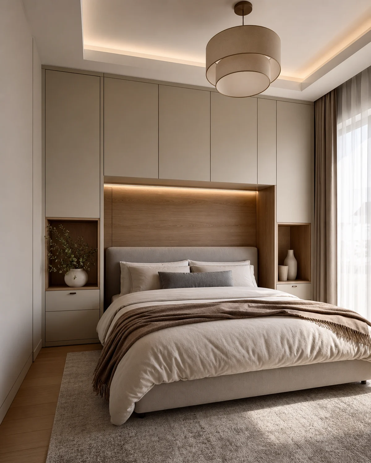 Warm Japandi Living Room — Bedroom