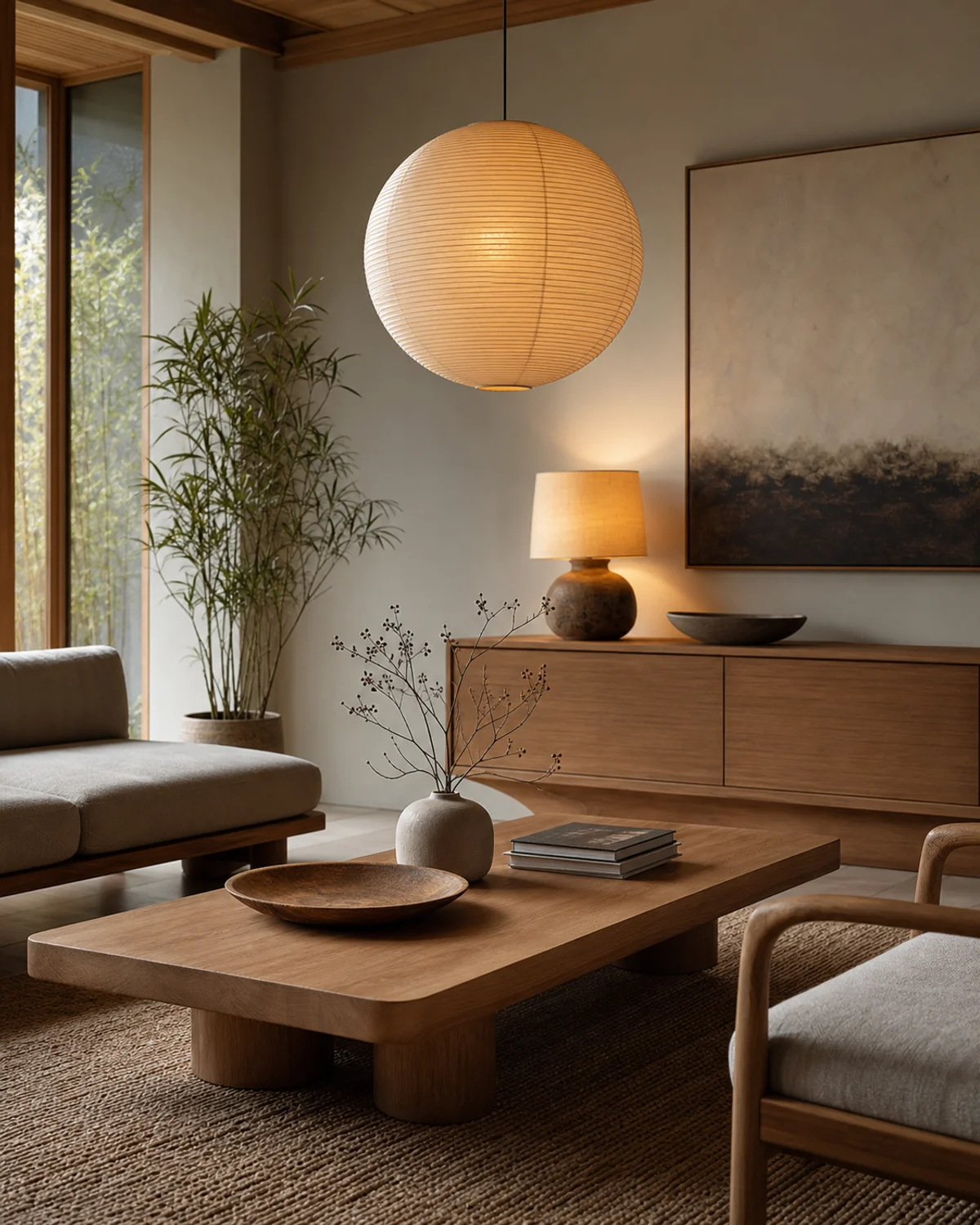 Rust and Cobalt Lounge — Living room
