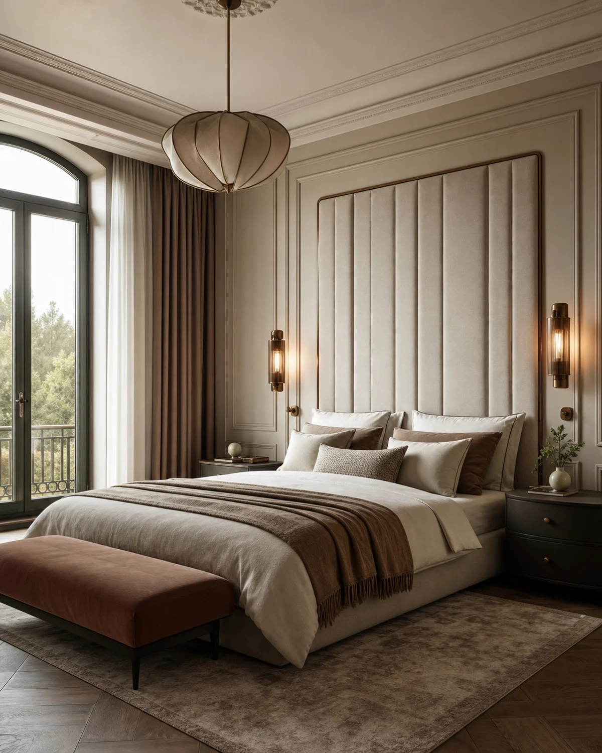 Stone and Oak Open-Plan Living — Bedroom