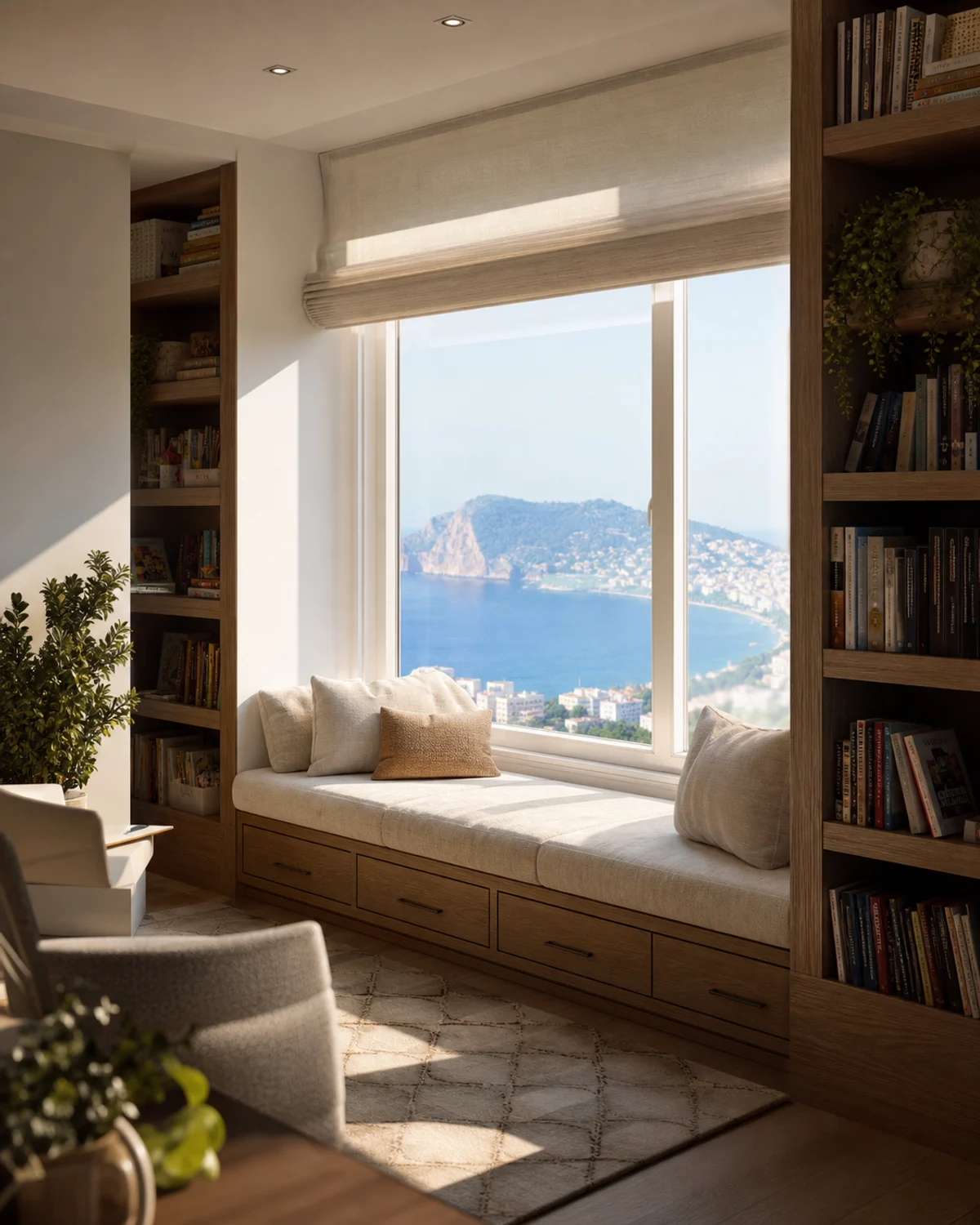 Reading Corner with Mushroom Lamp — Children's room