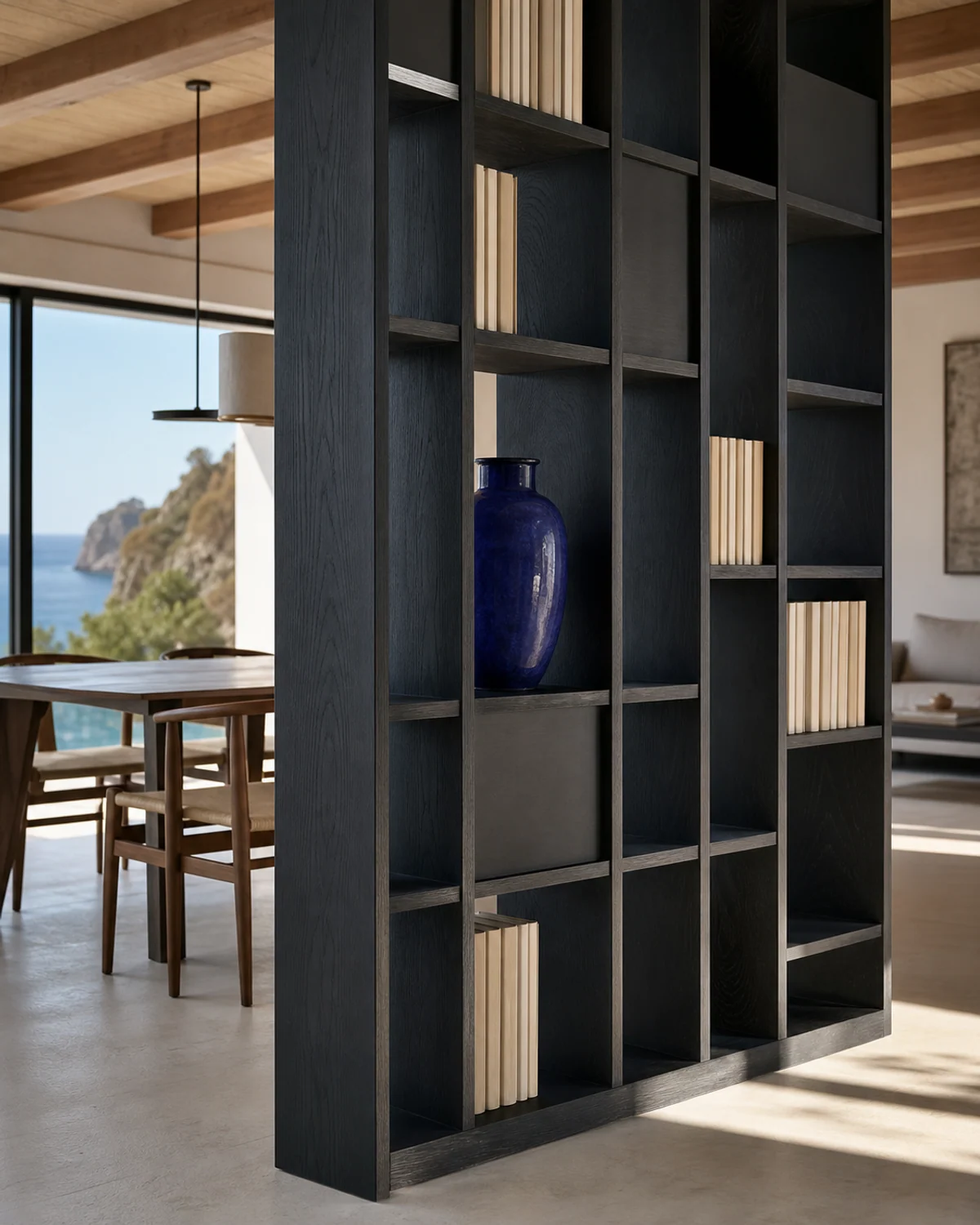 Open Divider Styled with Intentional Space — Open-plan living